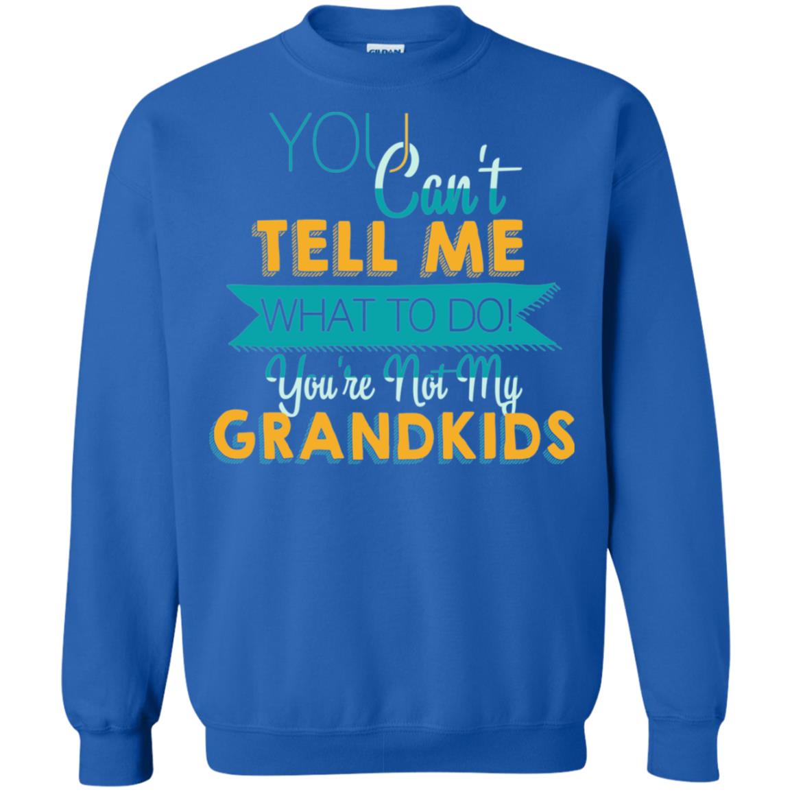 You Can't Tell Me What To Do You're Not My Grandkids Grandparents Gift Tshirt Royal