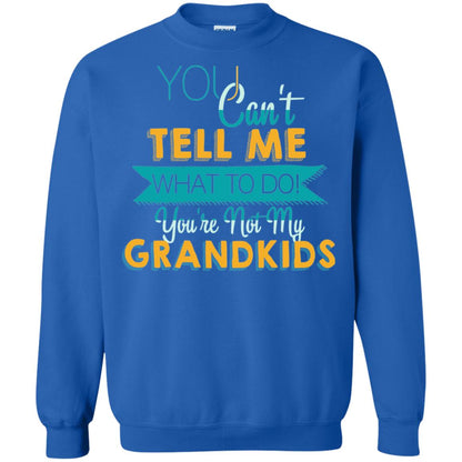You Can't Tell Me What To Do You're Not My Grandkids Grandparents Gift Tshirt Royal