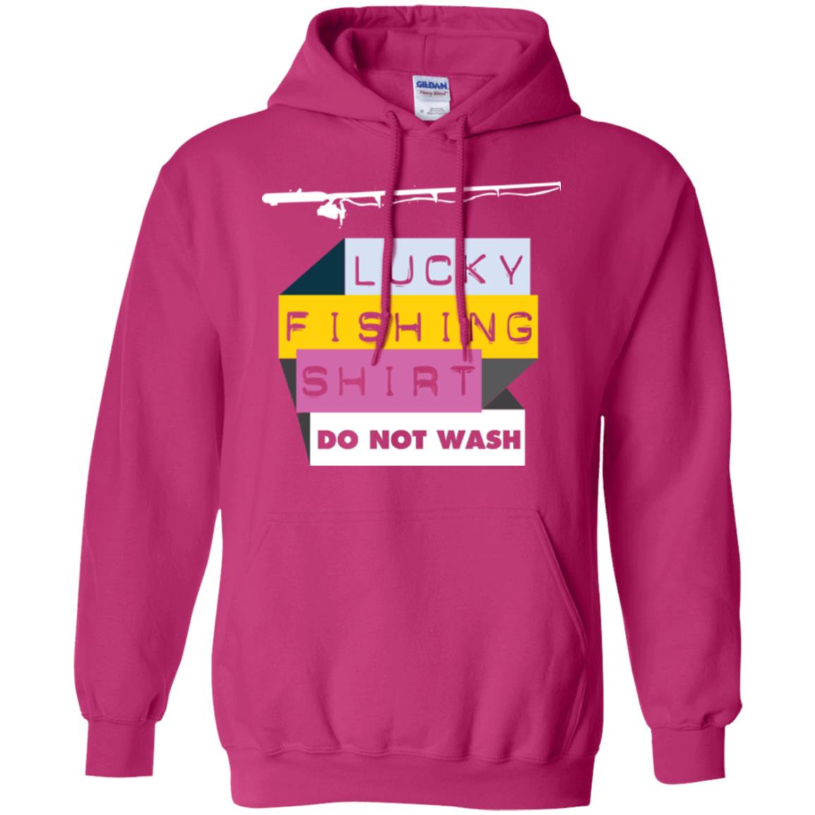 Fisherman T-shirt Lucky Fishing Shirt Do Not Wash Heliconia