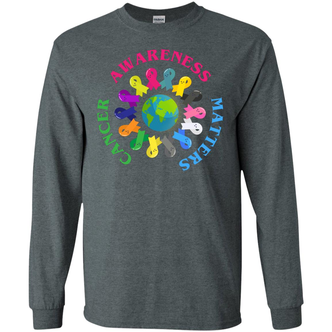 All Cancer Ribbons For All Cancer Awareness T-shirt Dark Heather