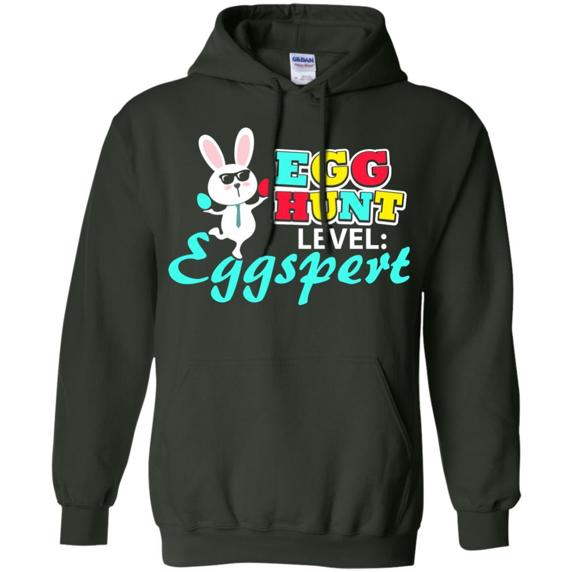 Egg Hunt Level Eggspert Easter Holiday T-shirt Forest Green