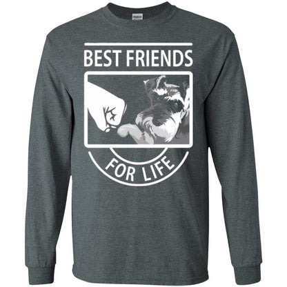 Schnauzer Lover T-shirt Best Friends For Life Dark Heather