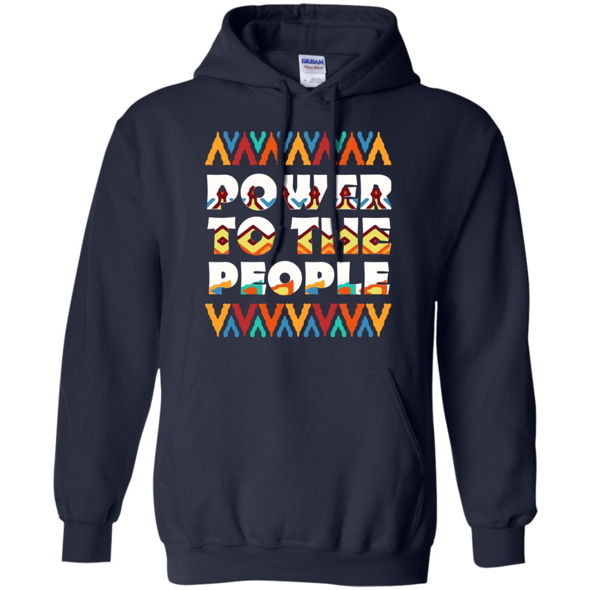 African American T-shirt Power To The People Navy