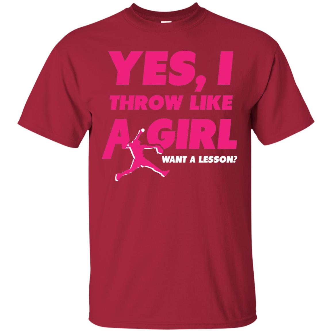 Softball Girl Shirt Throw Like A Girl Cardinal