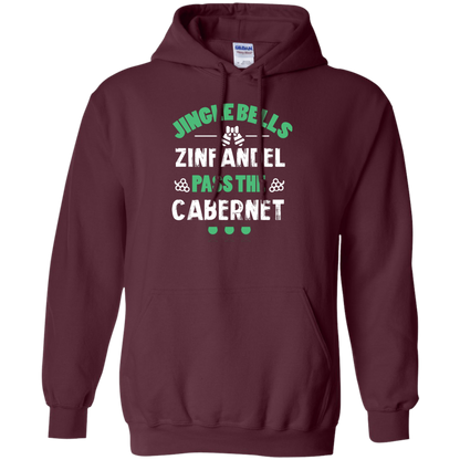 Christmas T-Shirt Jingle Bells Zinfandel Pass The Cabernet Maroon