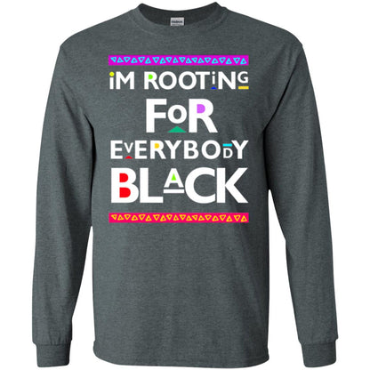 Human Rights T-shirt I_m Rooting For Everybody Black Dark Heather