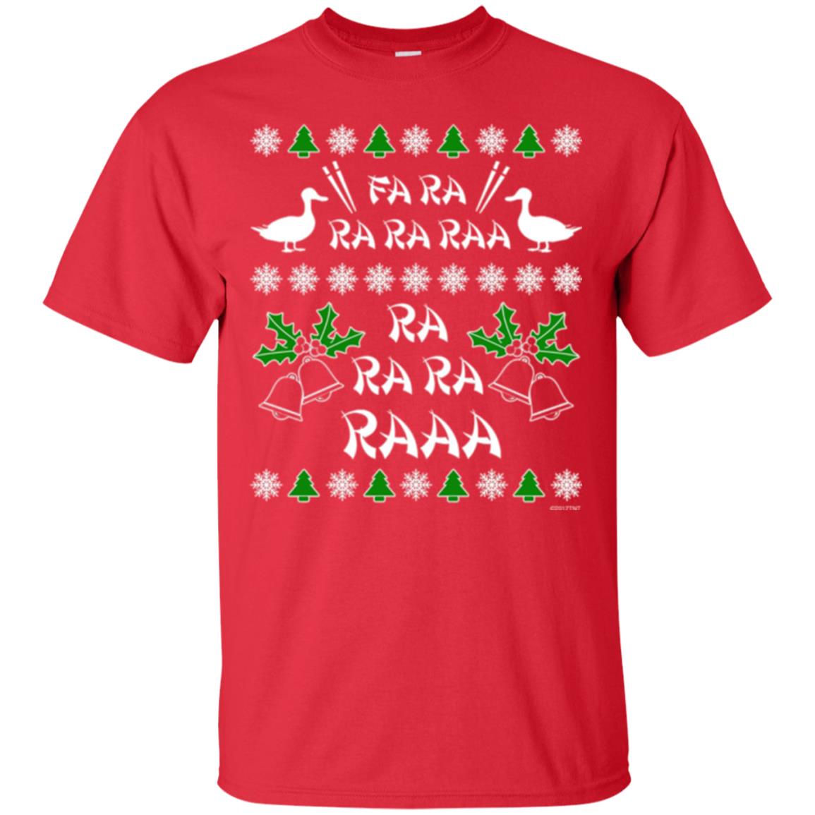 Christmas T-shirt Fa Ra Ra Chinese Duck Dinner Red