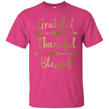 Thanksgiving T-shirt Grateful Thankful Blessed Heliconia