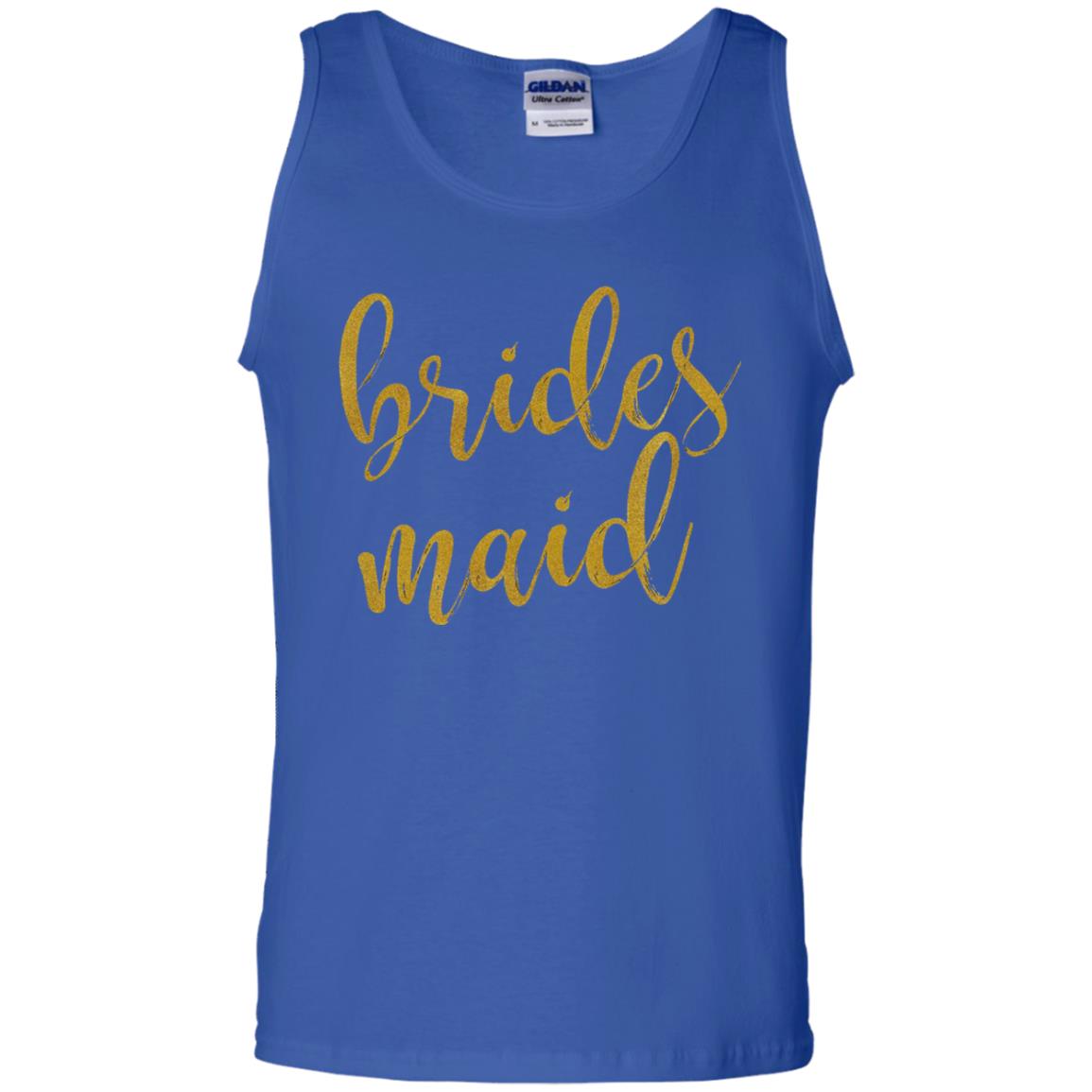 Bridesmaid Gold Glitter Bridal Shower T-shirt Royal