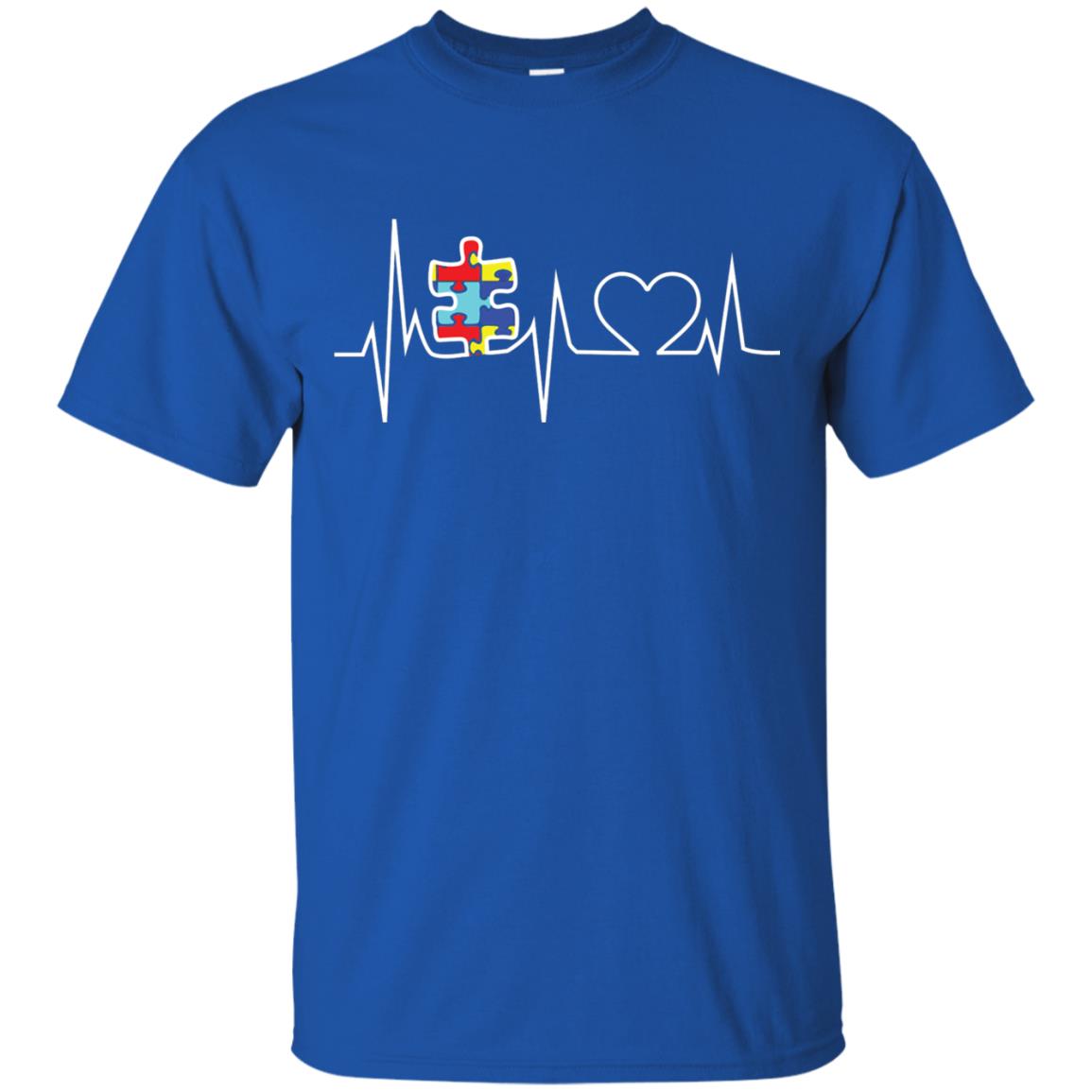 Autism Puzzle Heartbeat Autism Awareness Shirt Royal