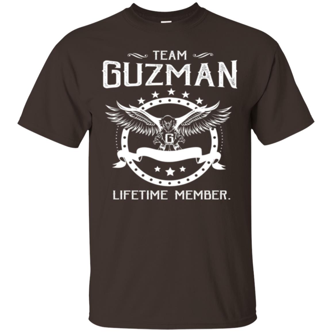 Family T-shirt Team Guzman Lifetime Member Dark Chocolate