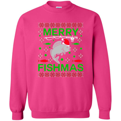 Christmas T-shirt Merry Fishmas Merry Christmas Fisherman Heliconia