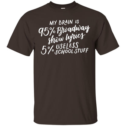 My Brain Is 95% Broadway Drama Actor Actress T-shirt Dark Chocolate