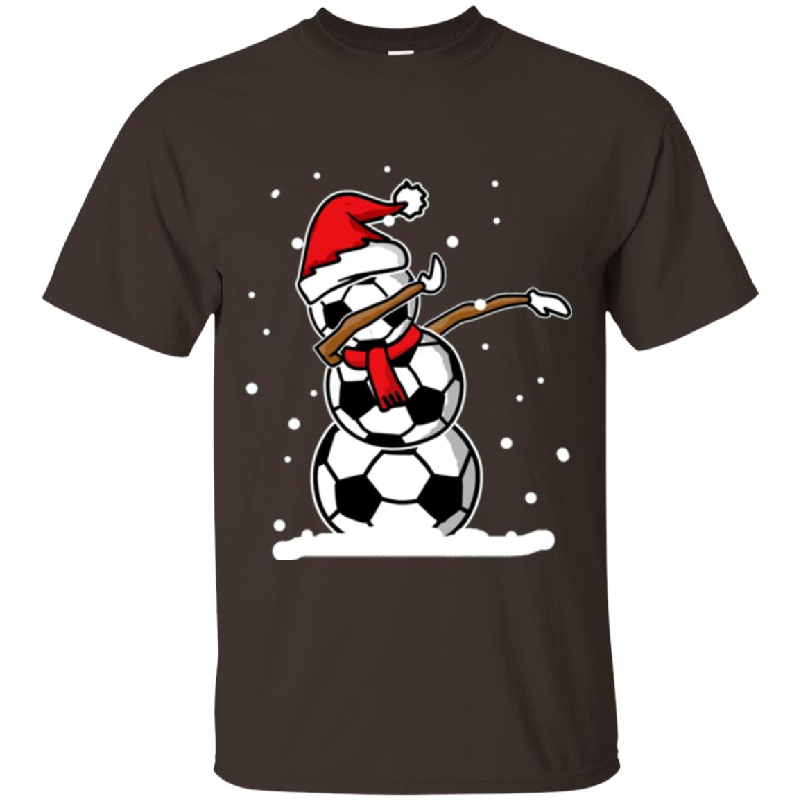 Christmas T-shirt Dabbing Snowman Ball Dark Chocolate