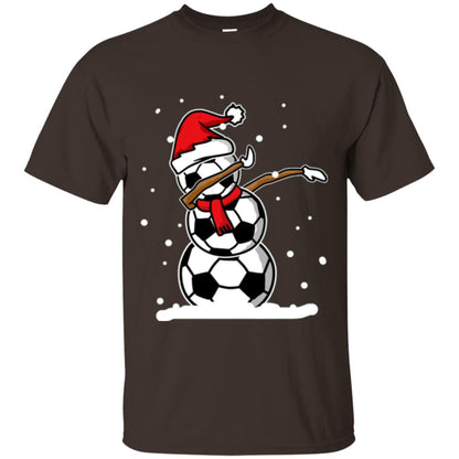 Christmas T-shirt Dabbing Snowman Ball Dark Chocolate