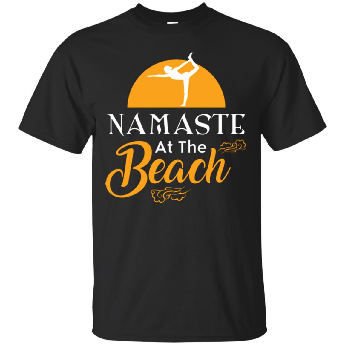 Yoga Lover T-shirt Namaste At The Beach Black