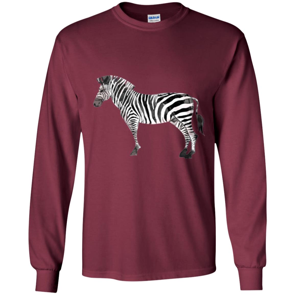 Awesome Zebra T-shirt Maroon