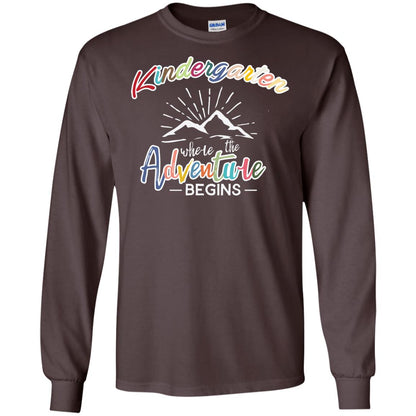Kindergarten Where The Adventure Begins Shirt Dark Chocolate