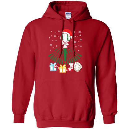 Baseball Christmas T-Shirt Red