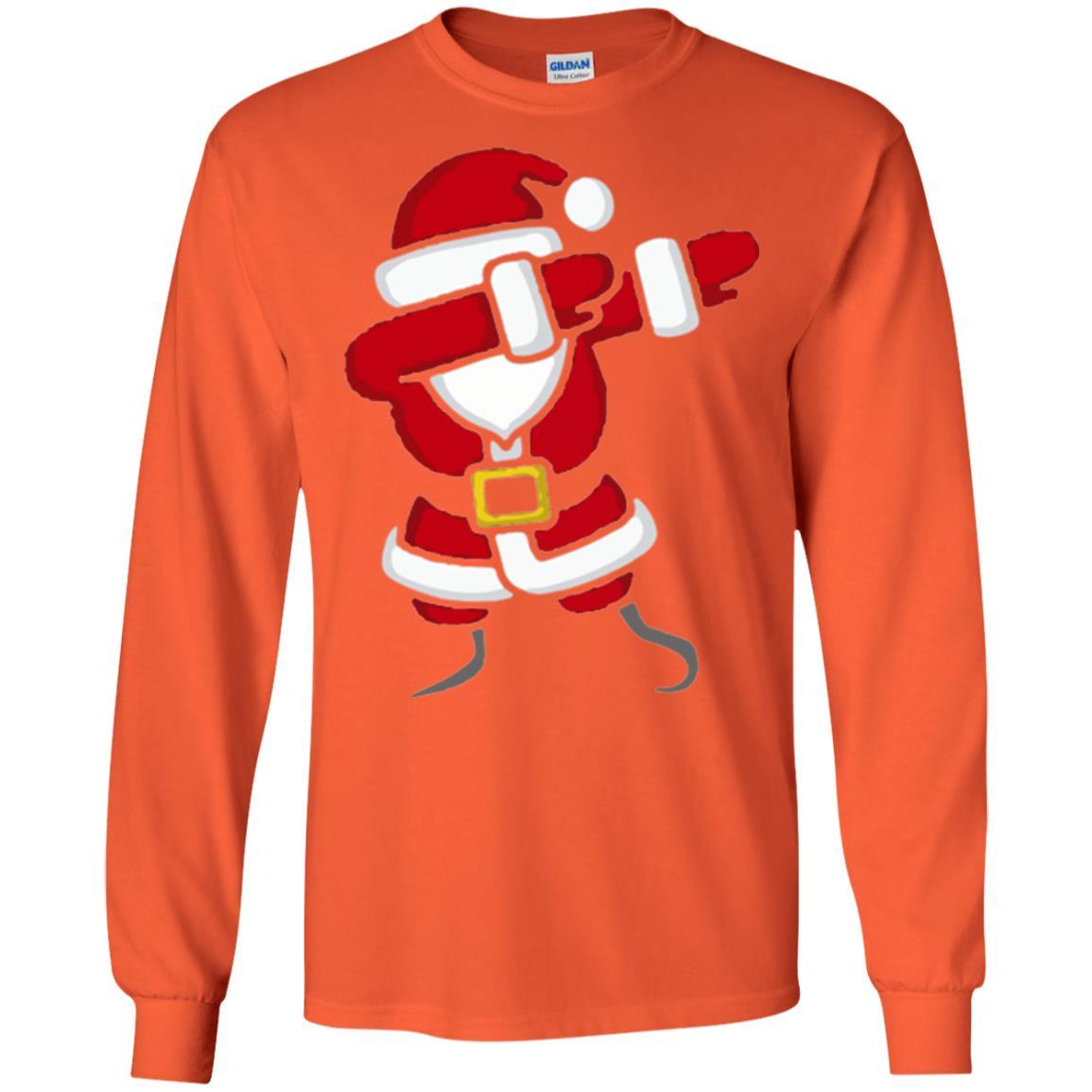 Christmas T-shirt Dabbing Santa Claus Orange