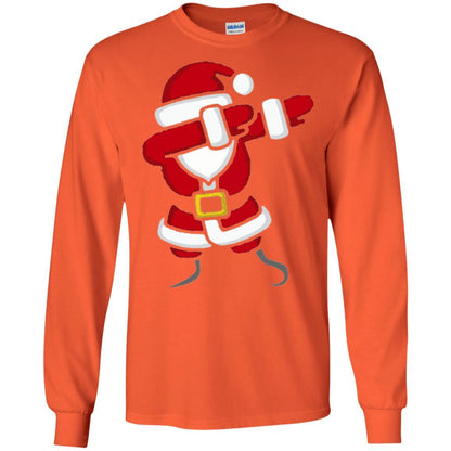 Christmas T-shirt Dabbing Santa Claus Orange