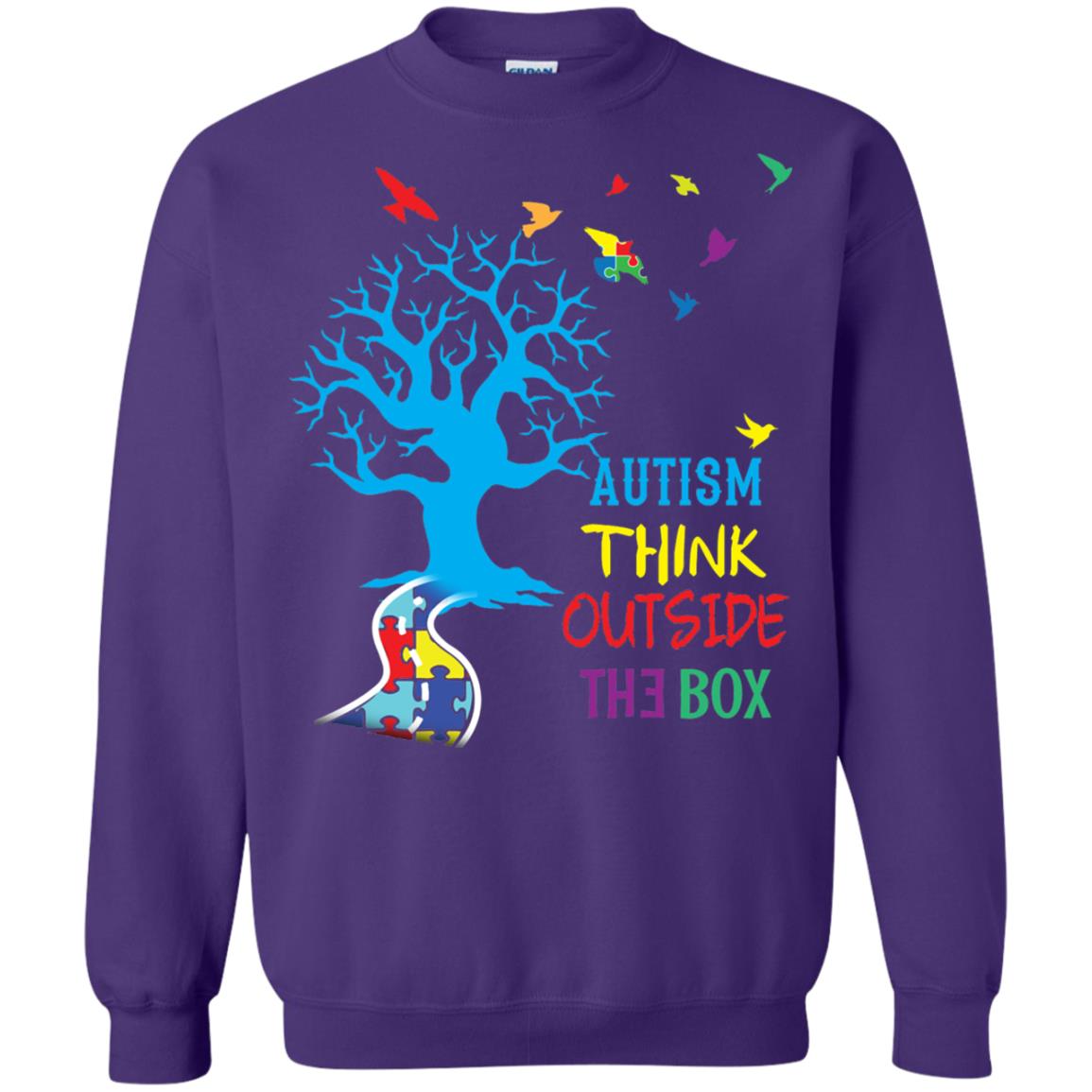 Autism Awareness T-shirt Autism Think Outside Purple