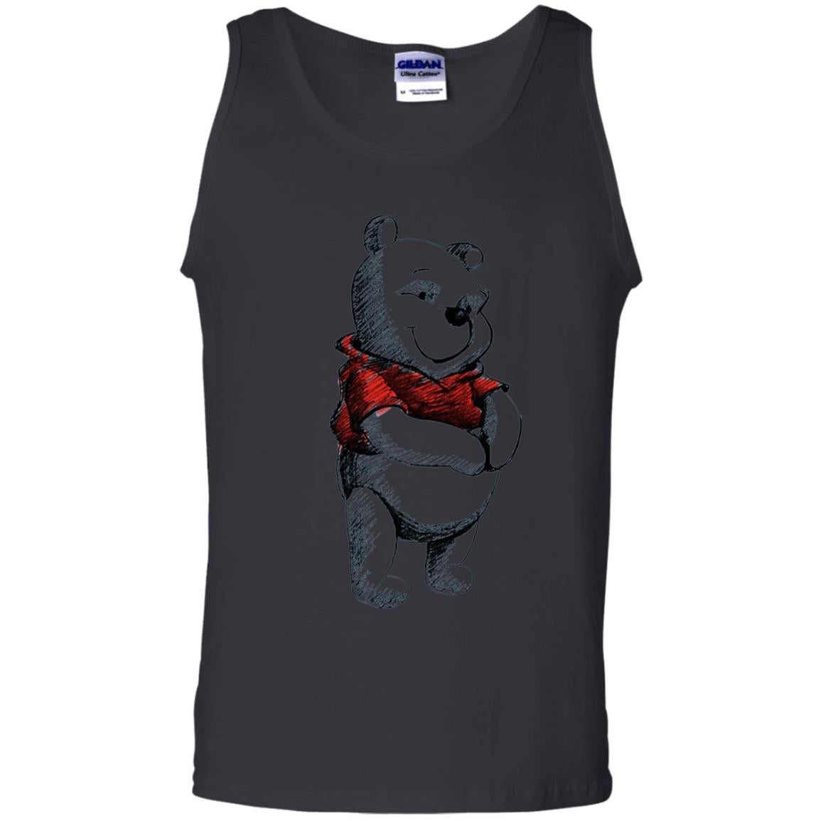 Sketch Of Winnie The Pooh Movie Lover T-shirt Black