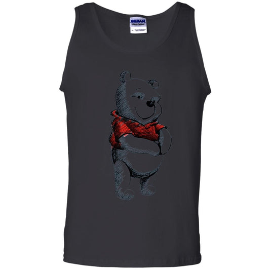 Sketch Of Winnie The Pooh Movie Lover T-shirt Black