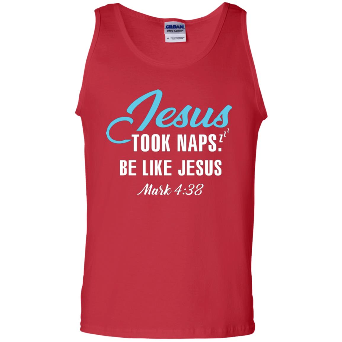 Christian T-shirt Jesus Took Naps Be Like Jesus Red