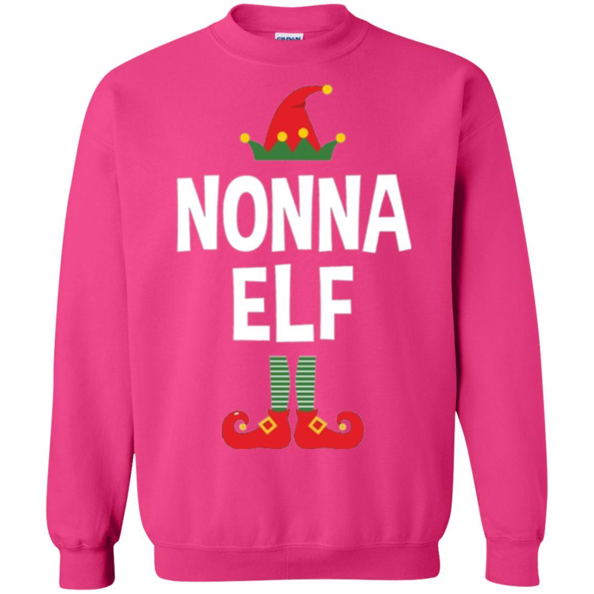 Christmas T-shirt Nonna Elf Christmas Pajamas Heliconia