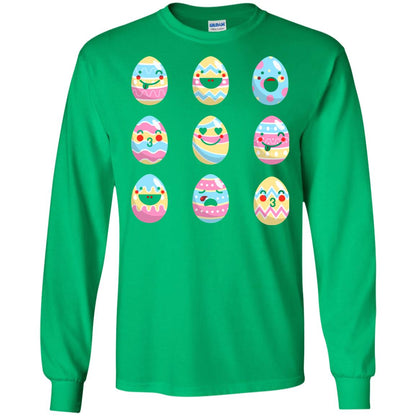 Egg Emoji Easter Happy Egg Hunt For Kids T-shirt Irish Green