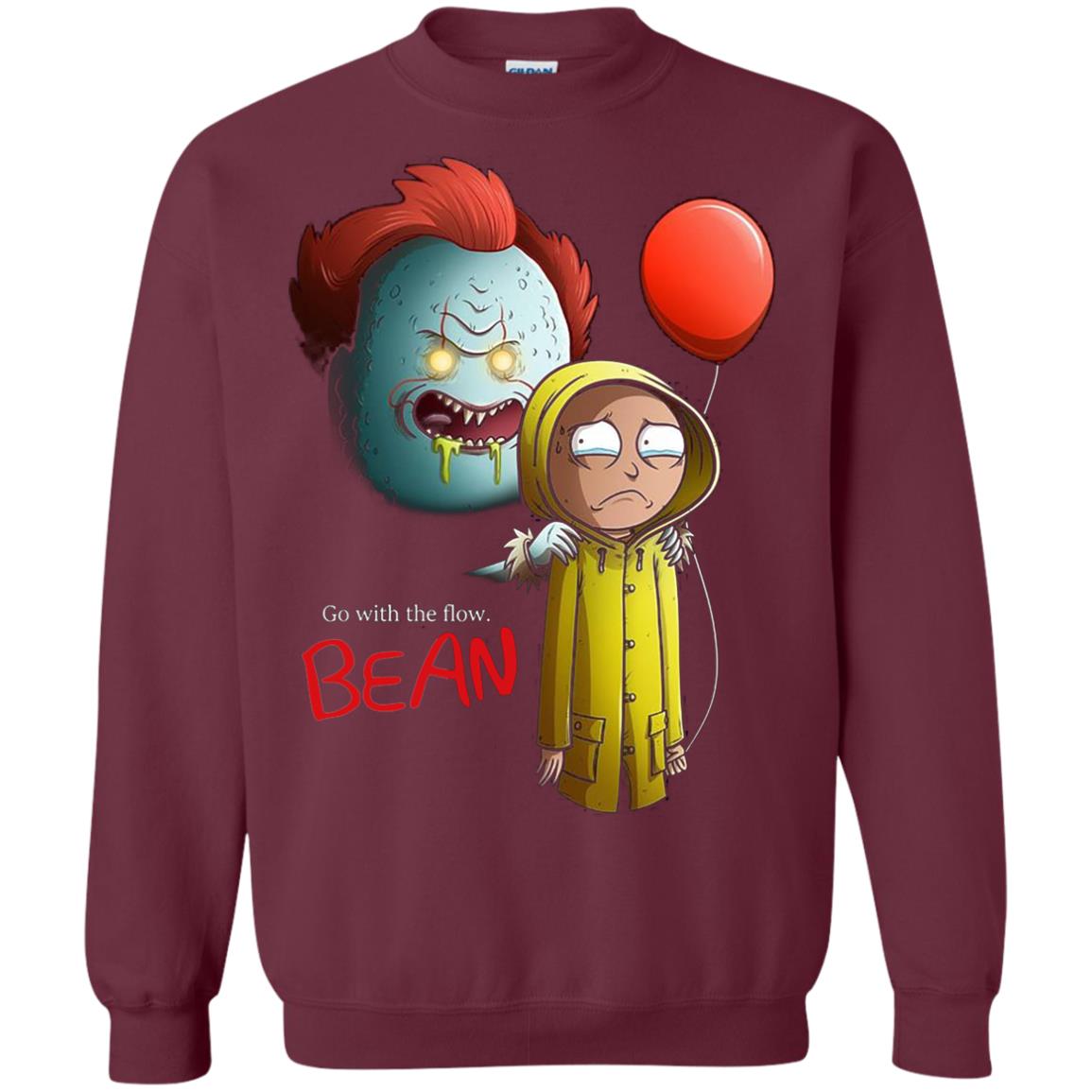Go With The Flow It And Bean Horror Movie Shirt Maroon