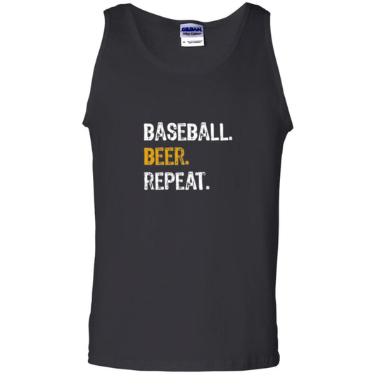 Baseball Beer Repeat Baseball Lover T-shirt Black