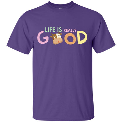 Life Is Really Good With My Cute Cow T-shirt Purple