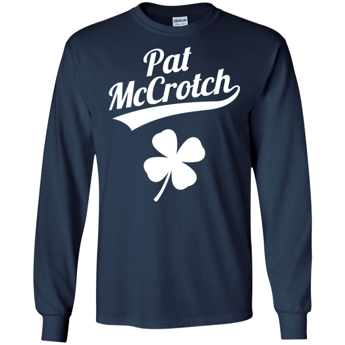 Funny Pat Mccrotch St. Patricks Shamrock T-shirt Navy