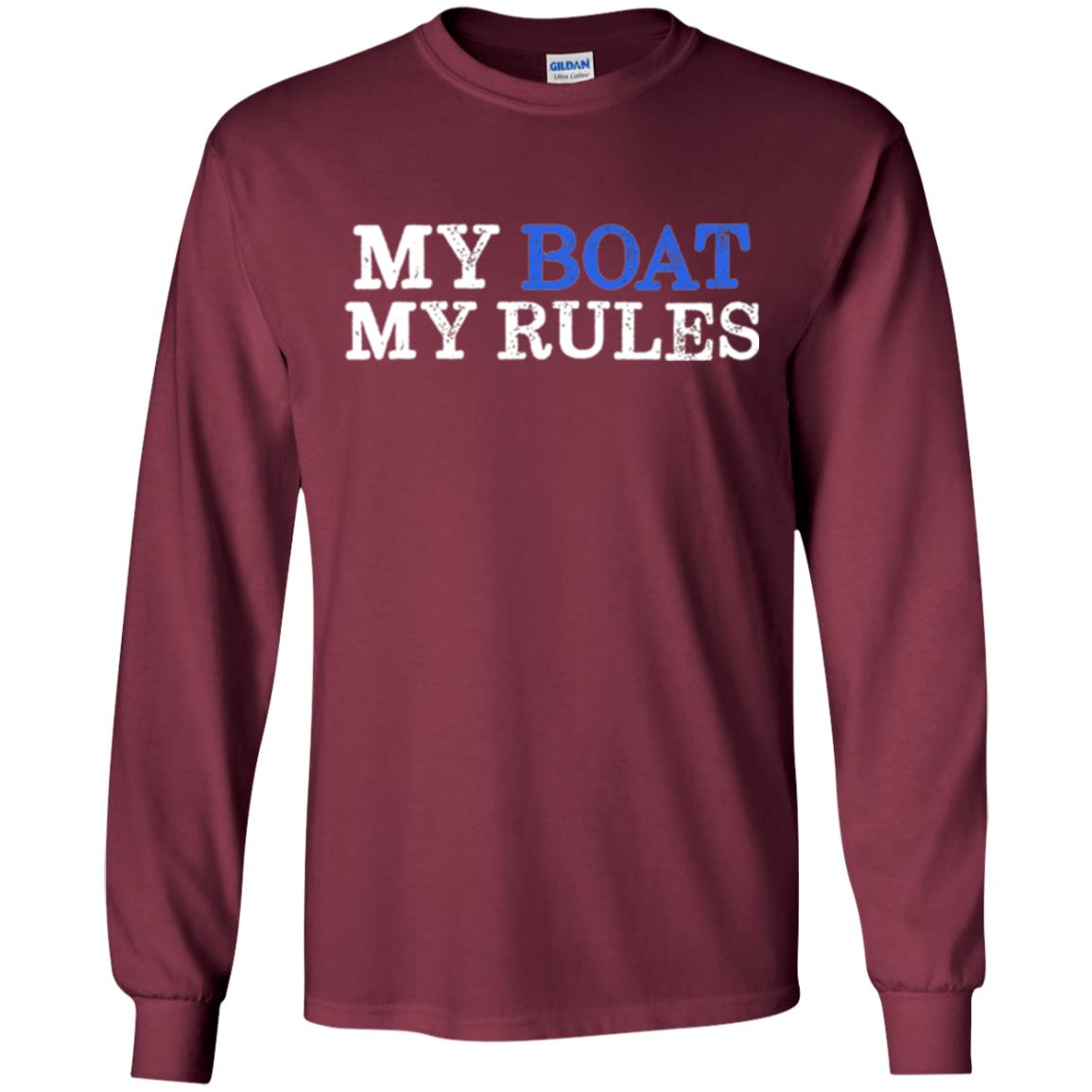 My Boat My Rules T-shirt Maroon