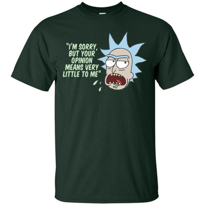 Rick And Morty T-shirt Your Opinion Means Very Little To Me Forest Green