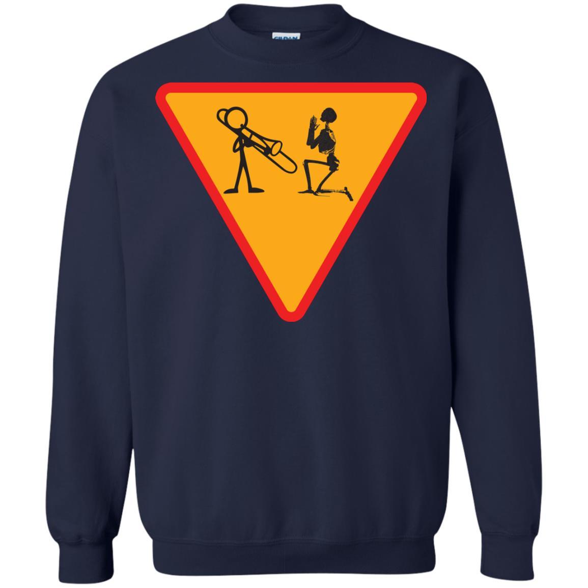 Trombone Lovers T-Shirt Funny Trombone Navy