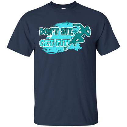 Dont Sit Get Fit Runner Shirt Navy