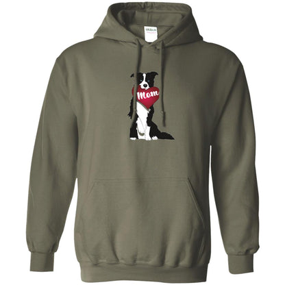 Dog Lover T-sshirt Border Collie Fetching Valentine Heart Military Green