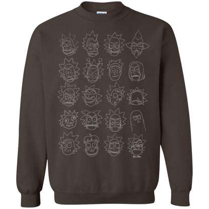 Movie T-Shirt The Many Faces Of Rick Dark Chocolate