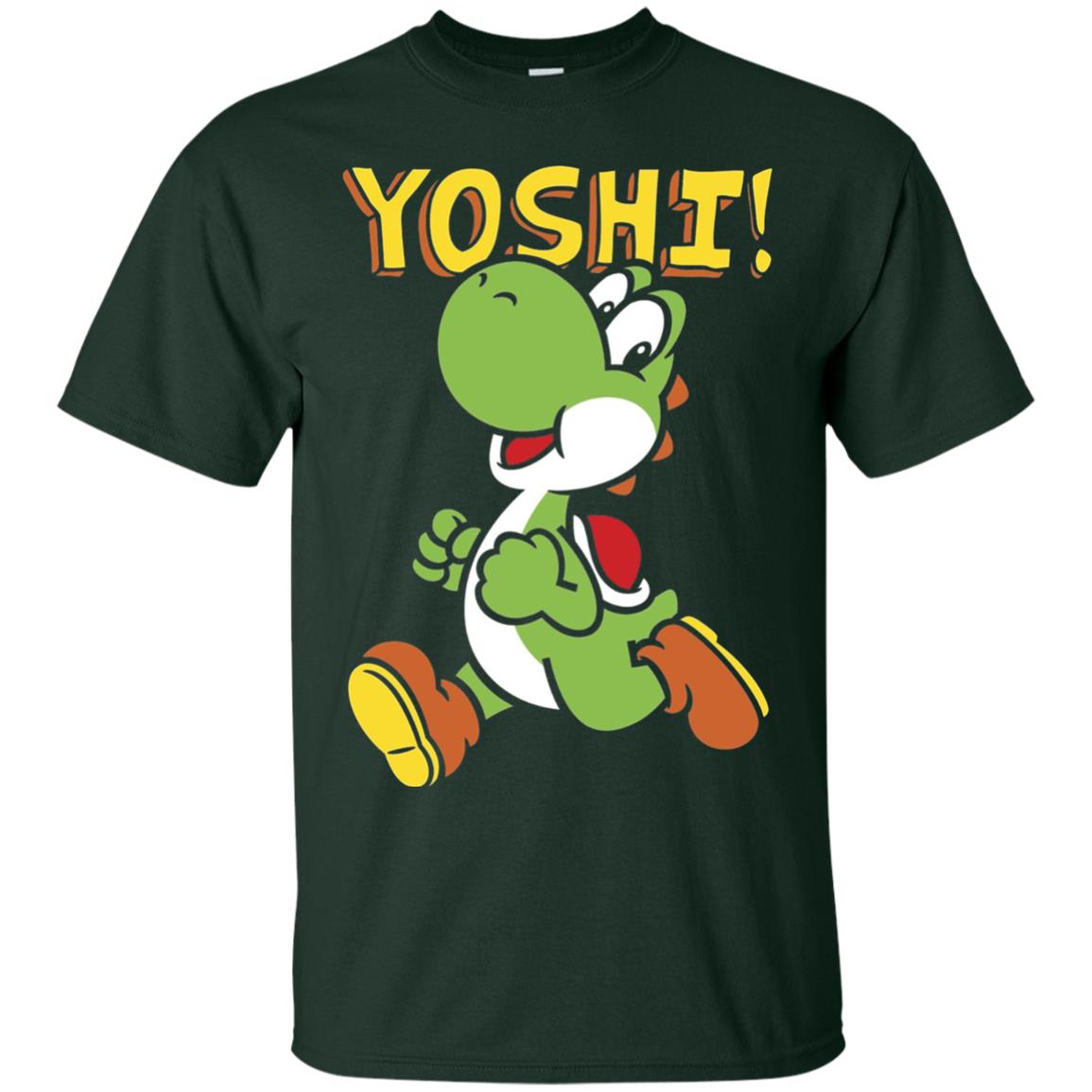 Nintendo Super Mario Yoshi Intro Jump Graphic T-shirt Forest