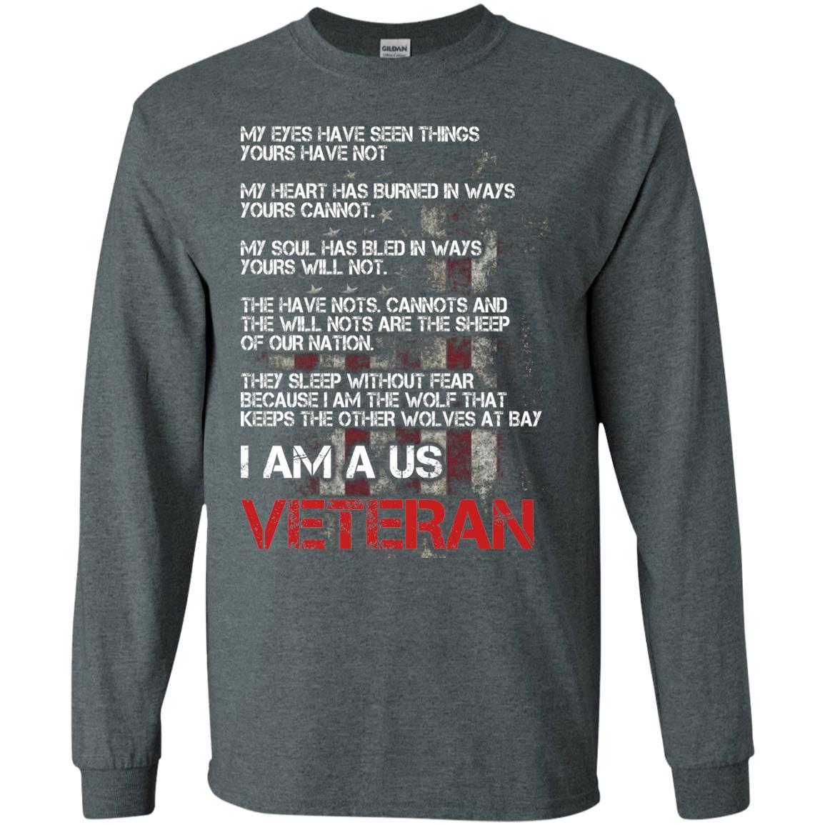 I Am A Us Veteran My Eyes My Heart My Soul Dark Heather