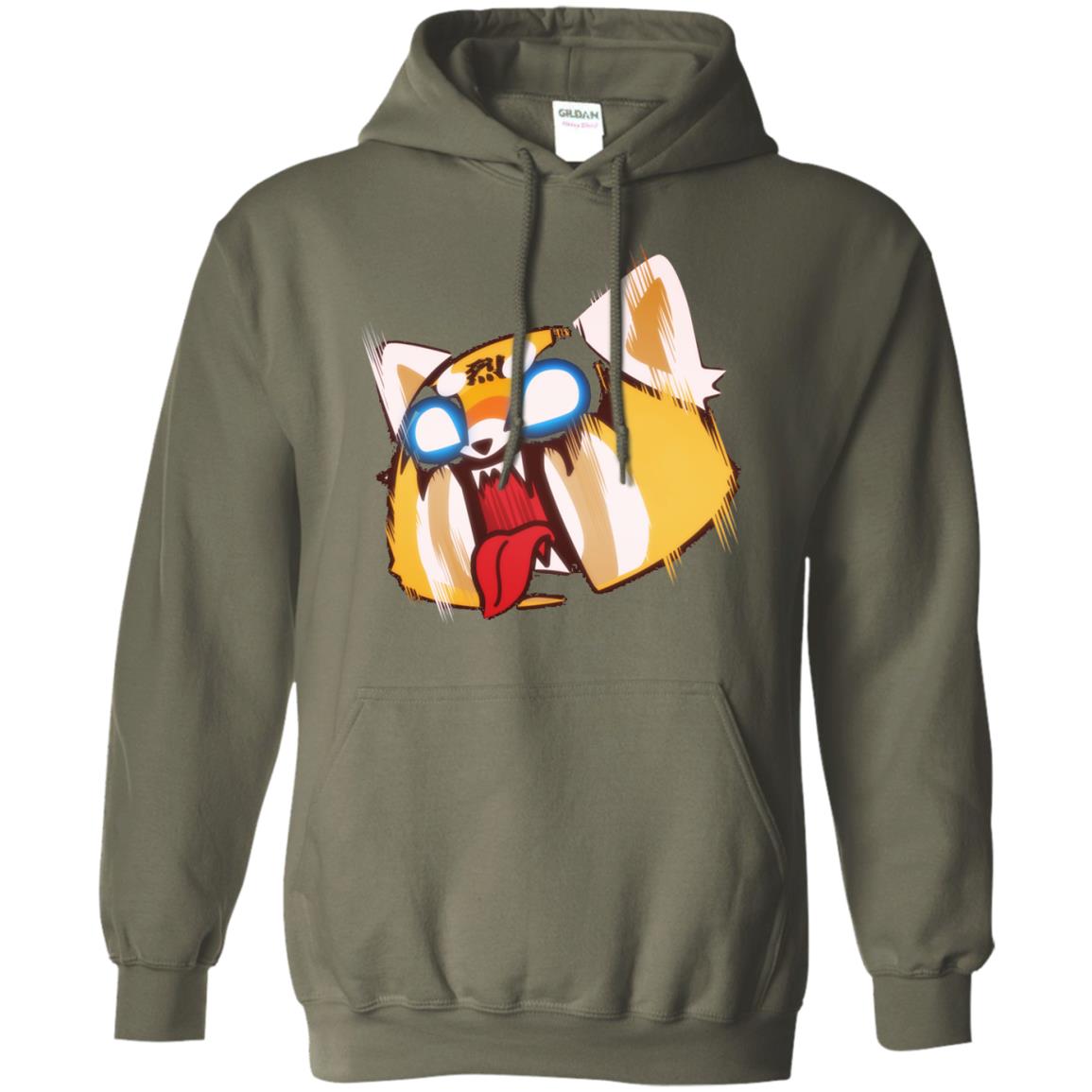 Aggretsuko Screaming Rage Tee Shirt Military Green