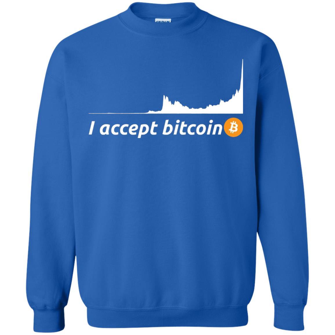 Cryptocurrency T-shirt I Accept Bitcoin Royal