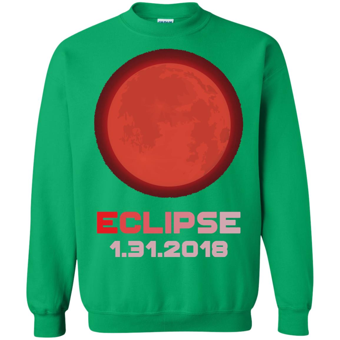 Eclipse January 31st 2018 Total Lunar Eclipse T-shirt Irish Green