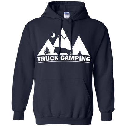 Truck Camping Night Landscape And Adventures T-shirt Navy