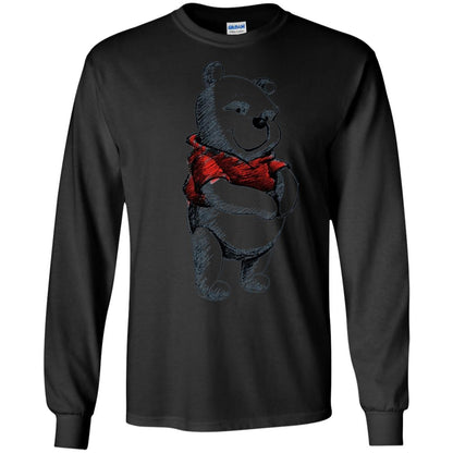 Sketch Of Winnie The Pooh Movie Lover T-shirt Black