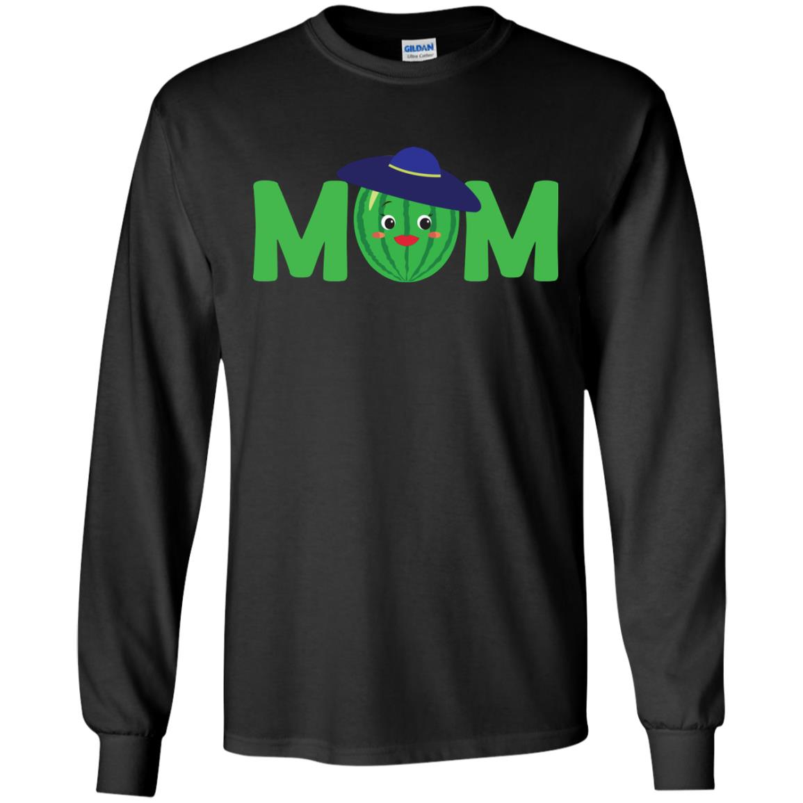 Mom Watermelon Funny Summer Melon Fruit Shirt For Mommy Black