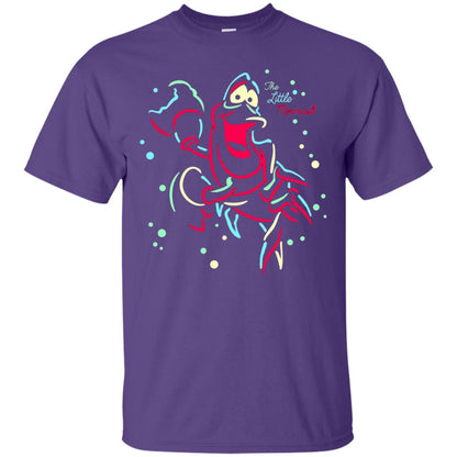 Disney Little Mermaid Neon Sebastian Graphic T-shirt Purple
